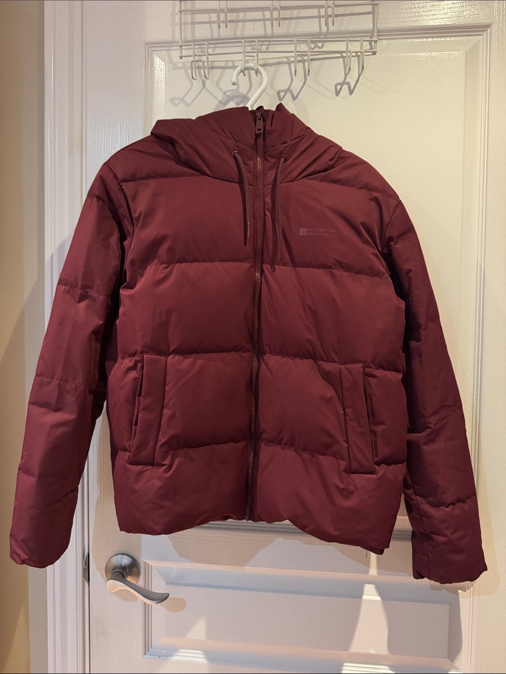 Women’s Hooded Puffer Jacket - Burgundy